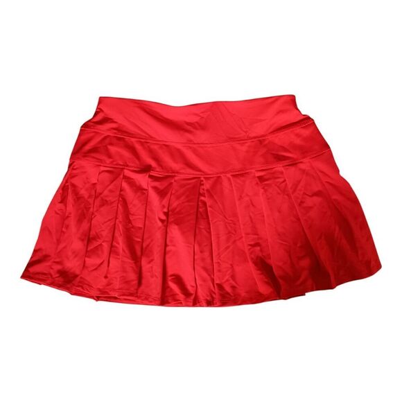 Lucky In Love Skort XS Womens Red Athletic Tennis 88% Polyester 12% Lycra Solid - Picture 2 of 5